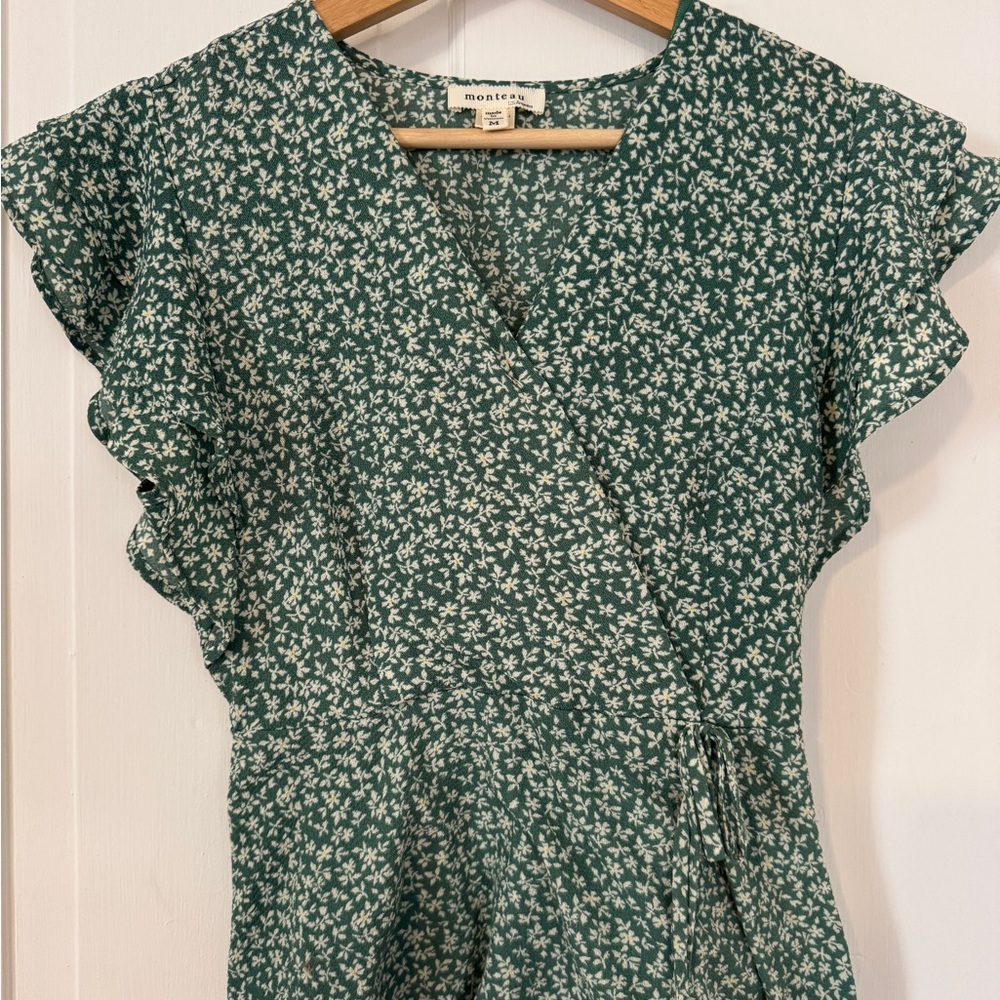 Floral Green Top